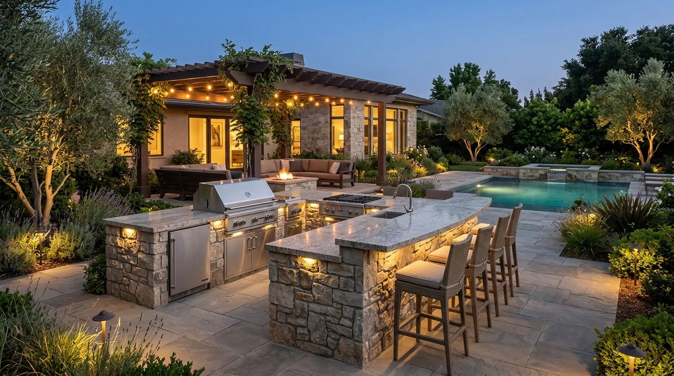 Add a simple bar area for drinks and prep